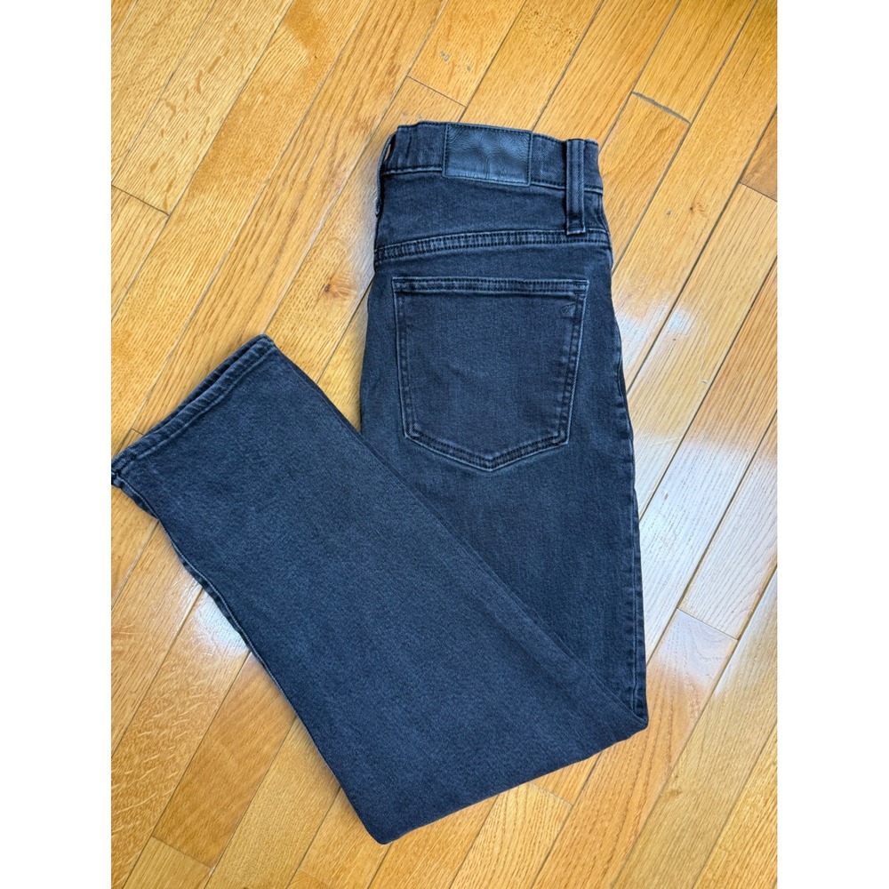 Madewell Classic Straight Jean Lunar Faded Black High Rise Denim J2054 Size 26